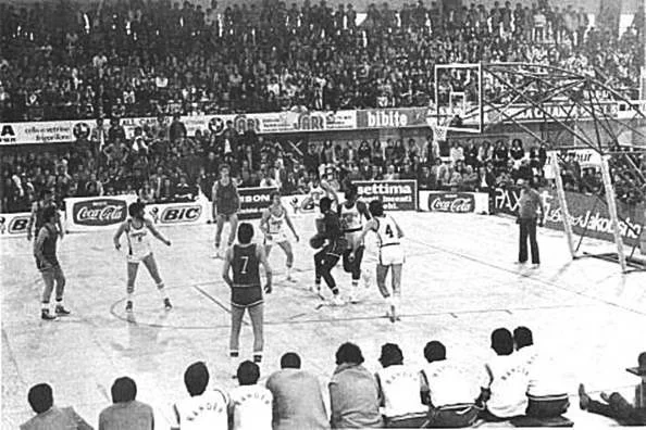 Squadra del Viganello durante la storica Coppa Svizzera