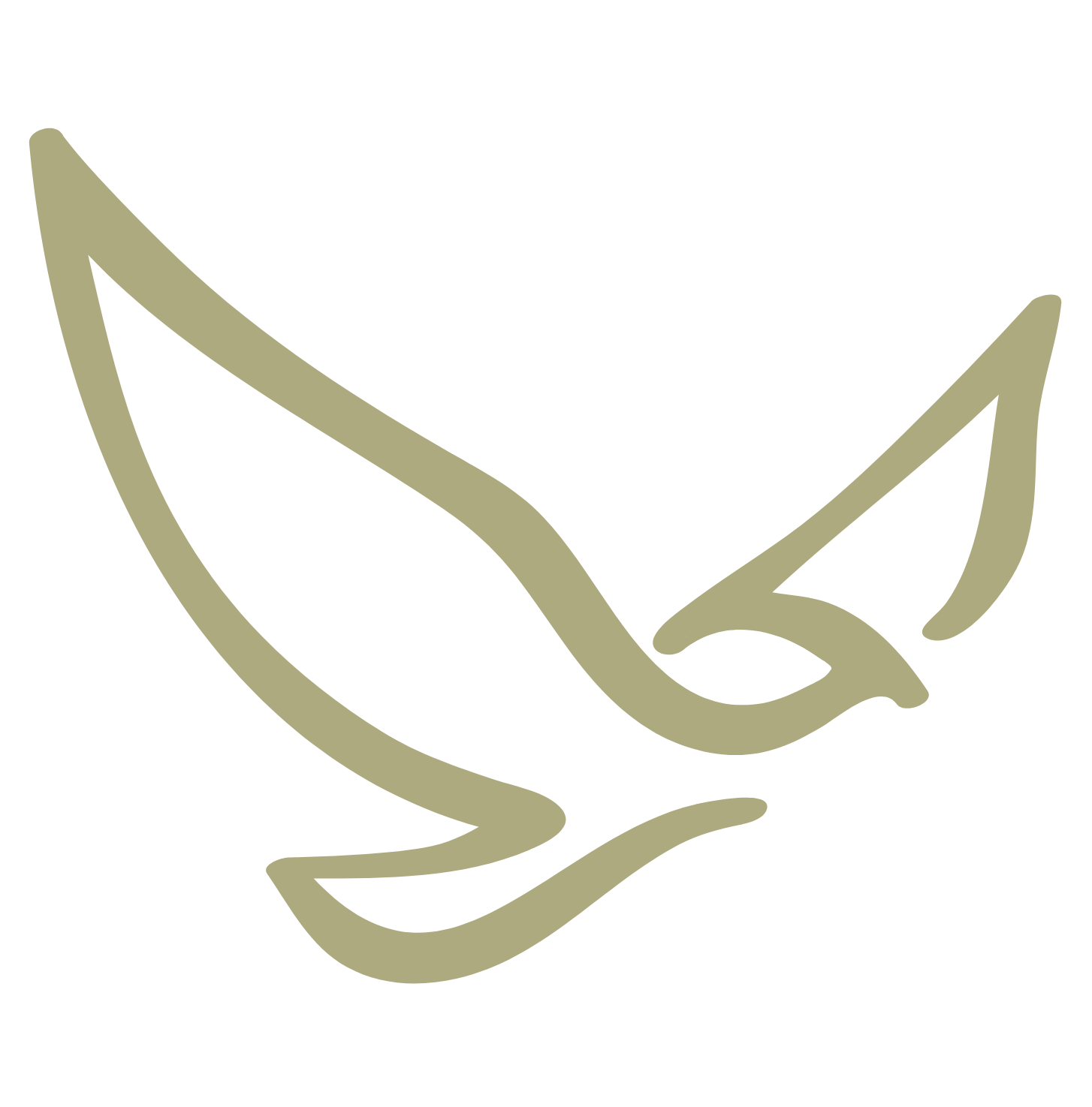 Minimalist line drawing of a hand holding a leaf.