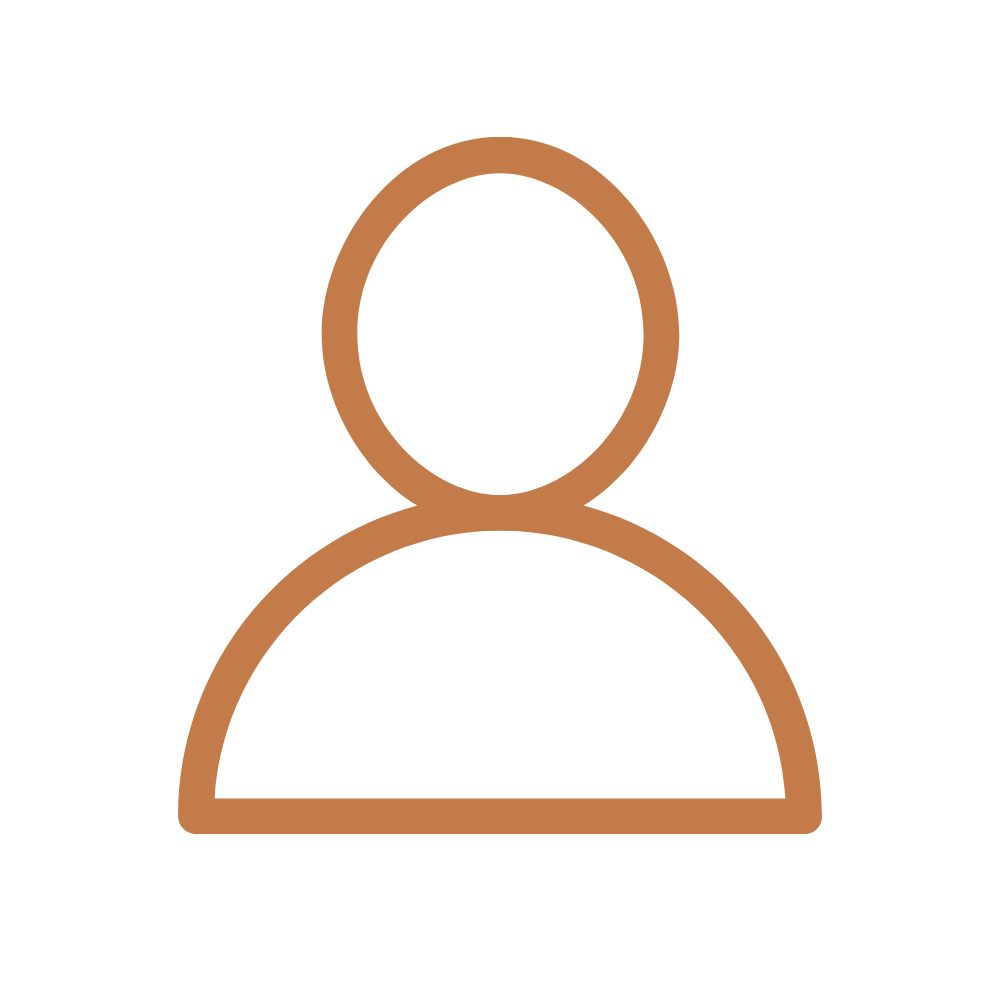 Generic user profile icon with a simple outline of a person