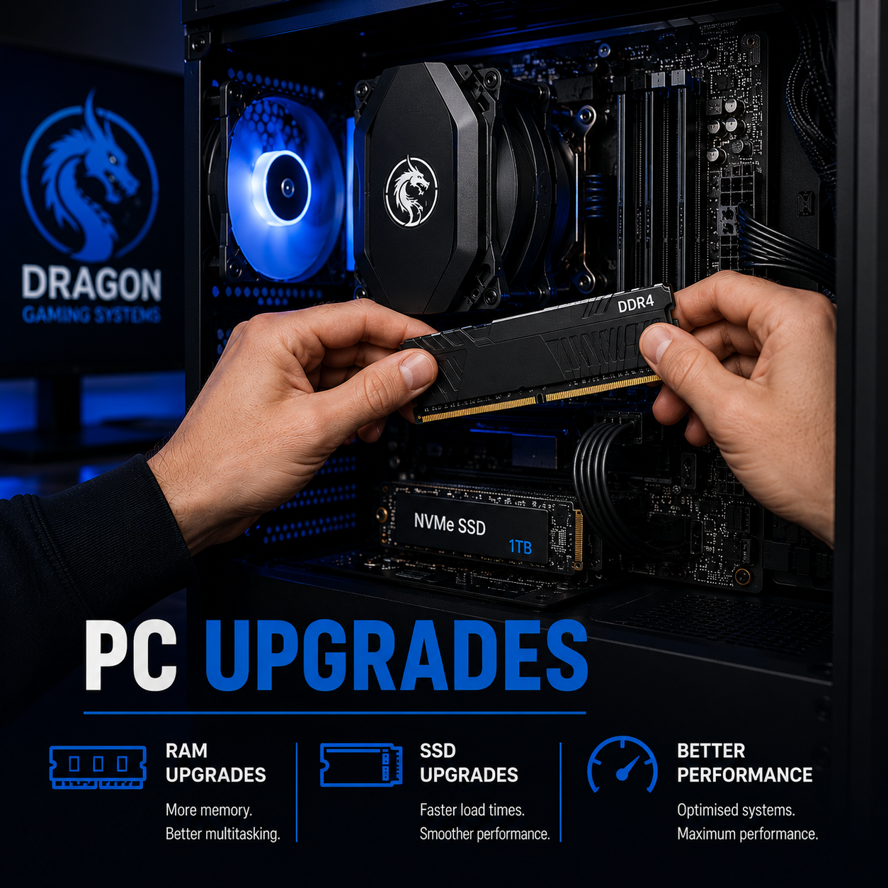PC upgrade services from Dragon Gaming Systems.