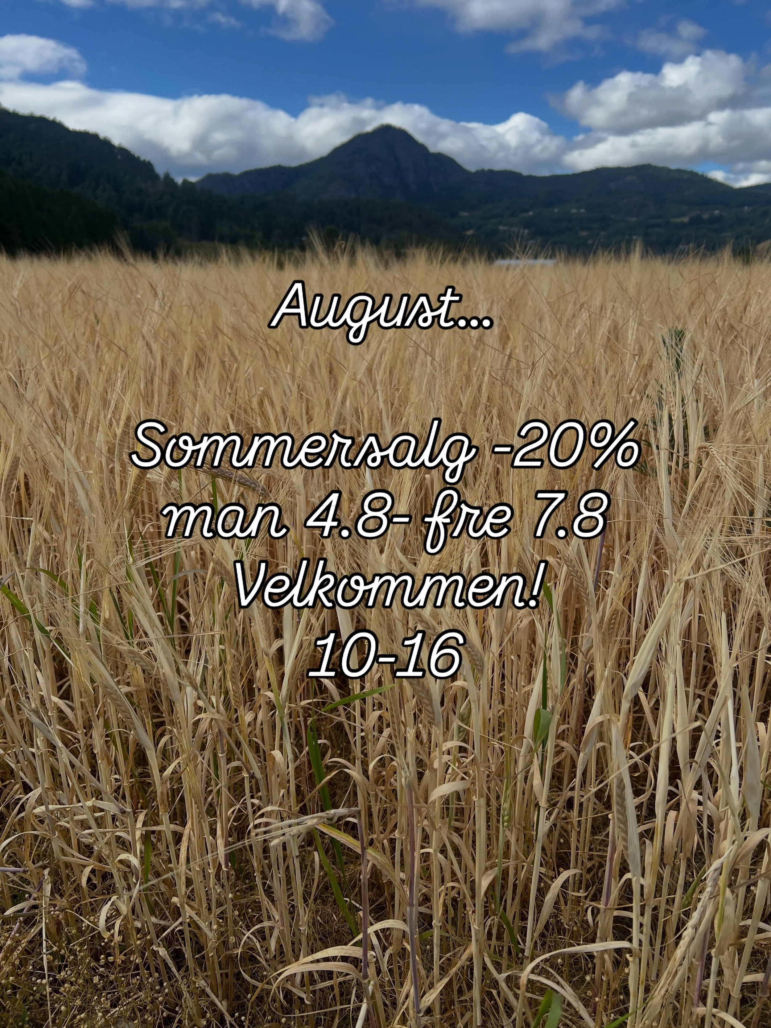 Sommersalg&hellip; -20% 🥰 MILLA&rsquo;S ROOM, Br&oslash;l&oslash;svegen- Seljord. Velkommen! 10-16.