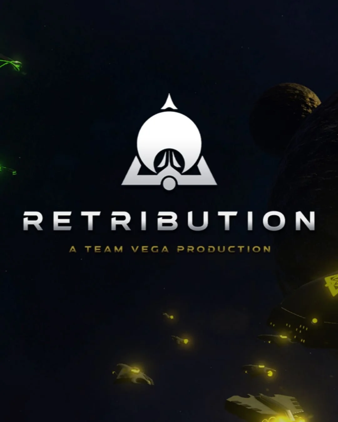 The poster for the game "Retribution" by Oliver Svensson.
