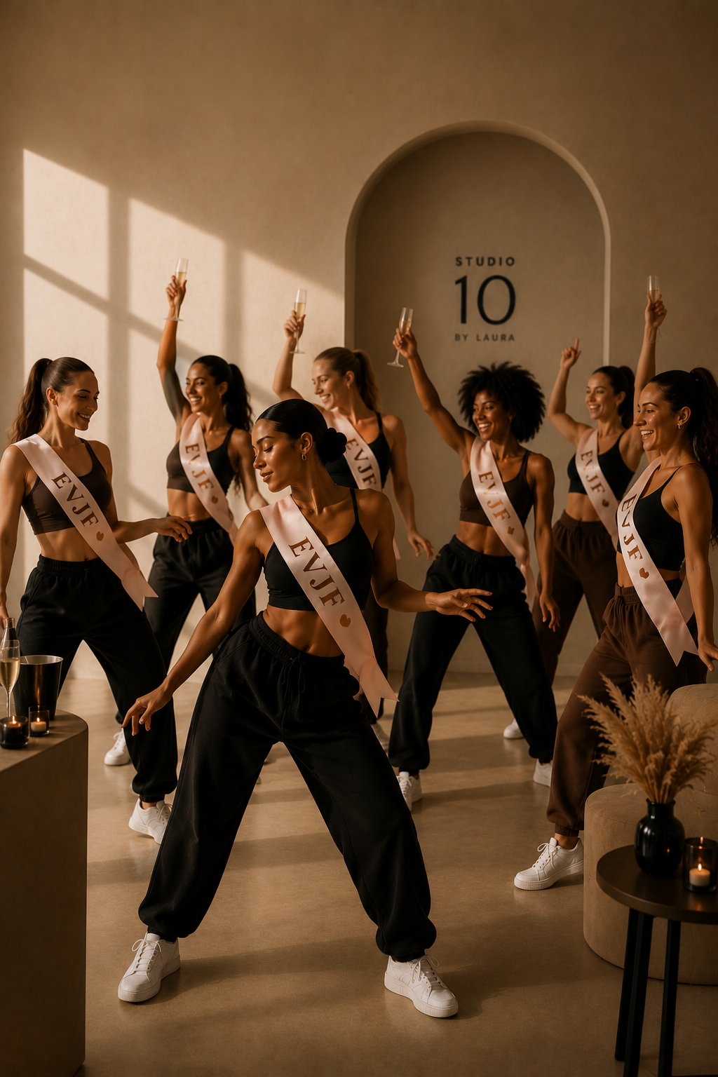 Animation EVJF chez Studio 10 by Laura : cours de danse pour enterrement de vie de jeune fille à Lens.