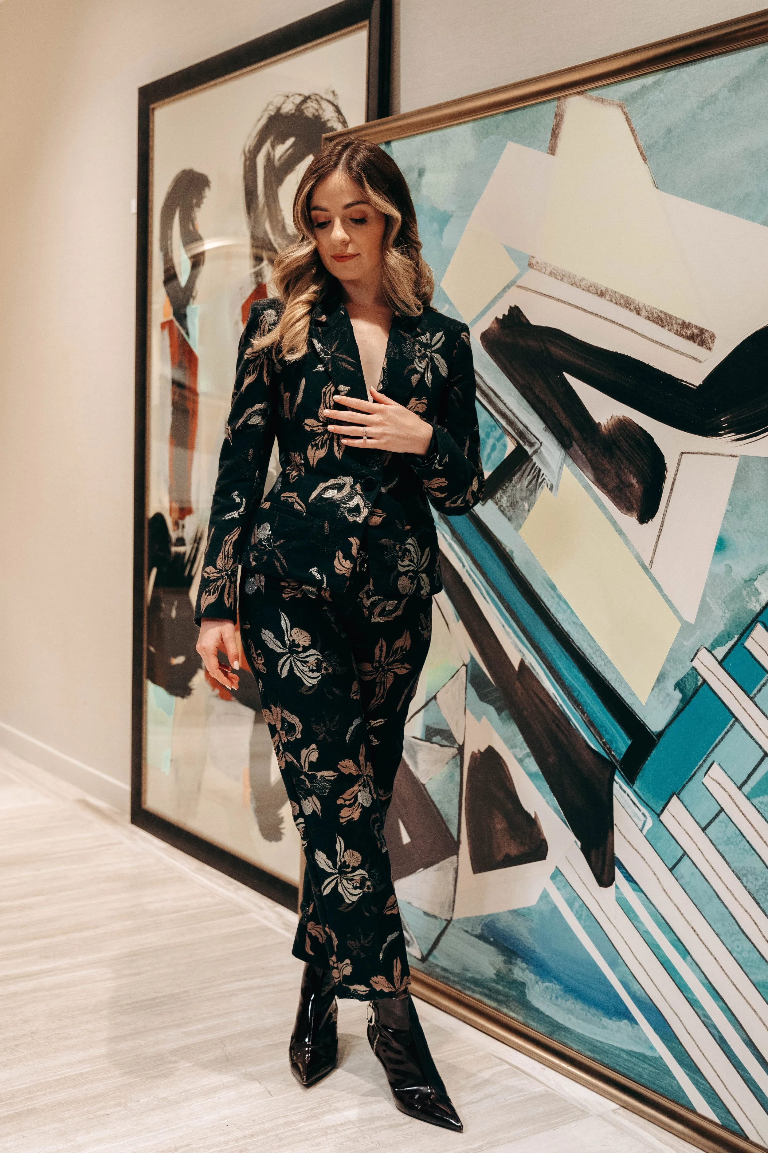 Masha DeHaan wearing own brand VARYFORM design