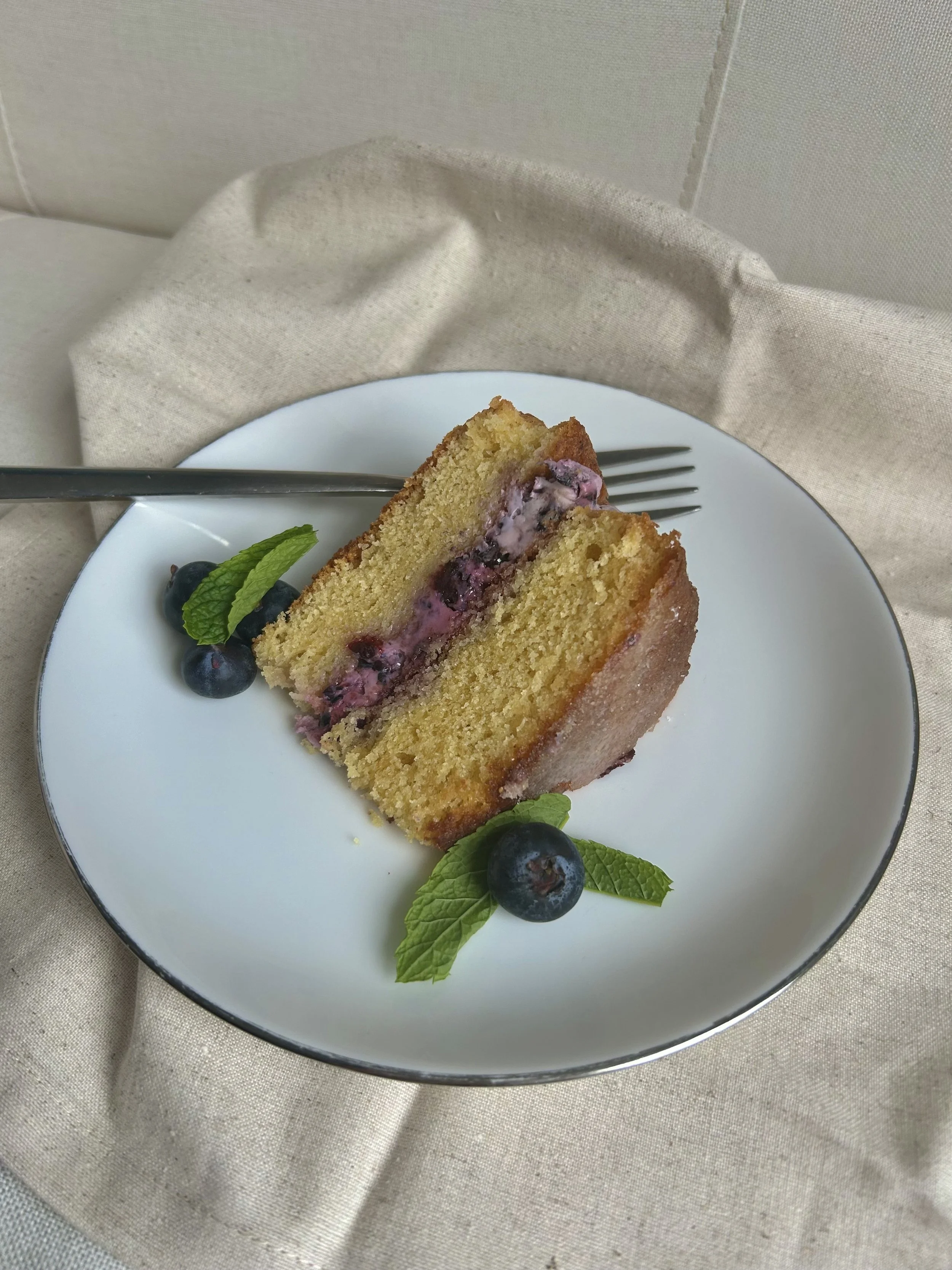 Sugar-Crusted Blackberry and Blueberry French Toast Cake
