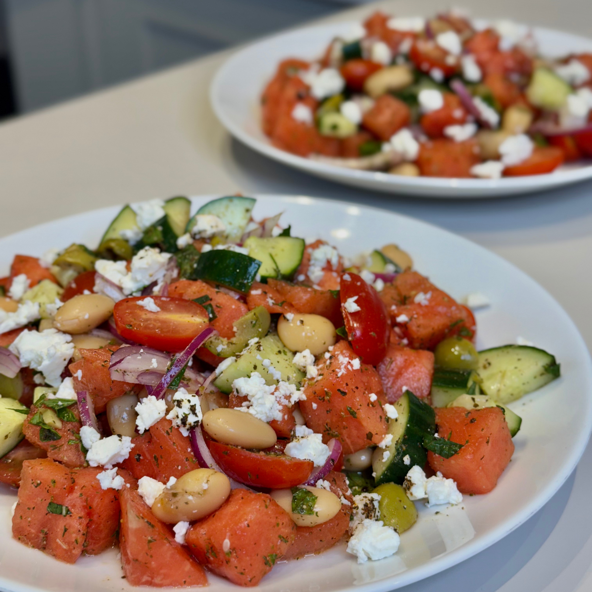 Watermelon Greek Salad