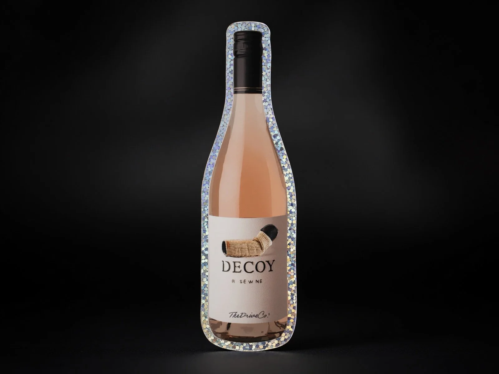 Decoy Wine Holographic Sticker