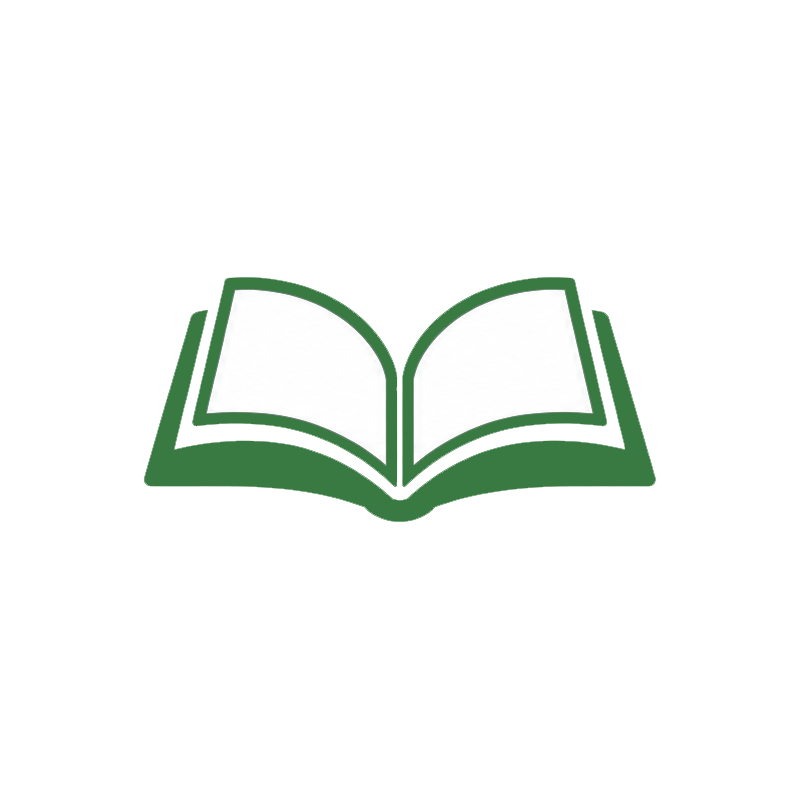 Open book icon with green outline and black text reading "Read 50 books".