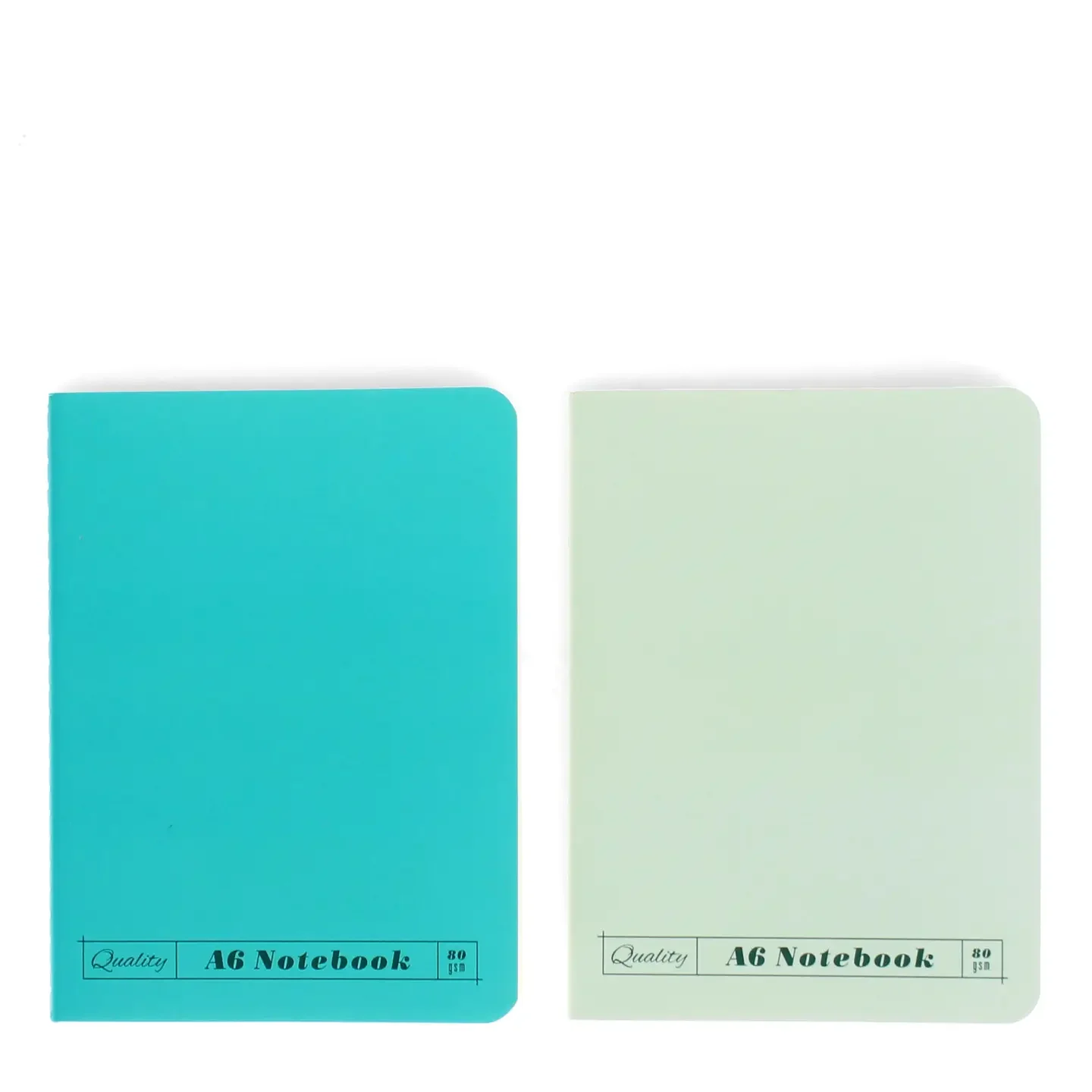 A6 Notebooks (Set of 2) - Green & Aqua