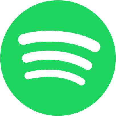 Green circle with white curved lines representing the Spotify logo