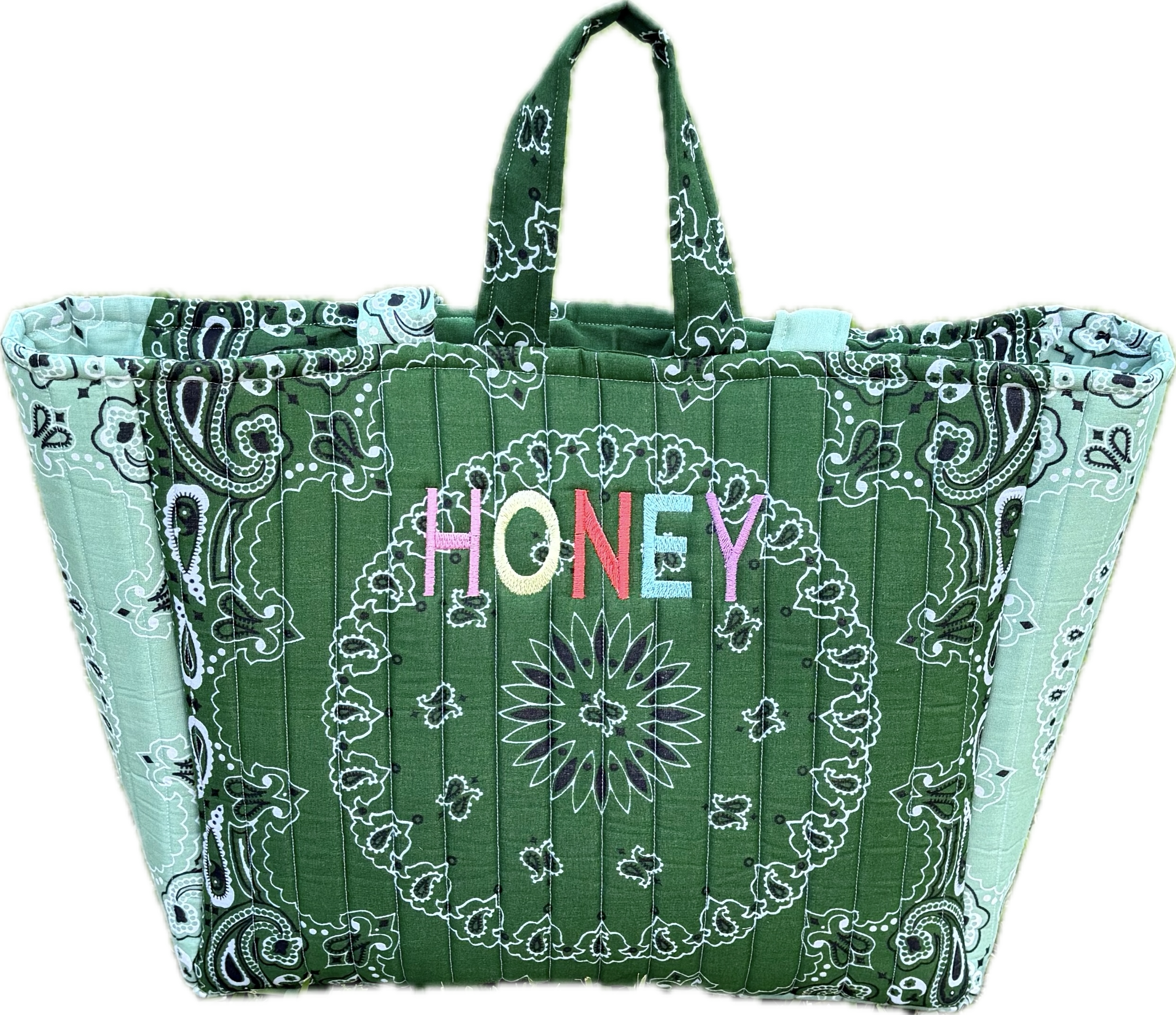 Embroidered Large Bandana Tote