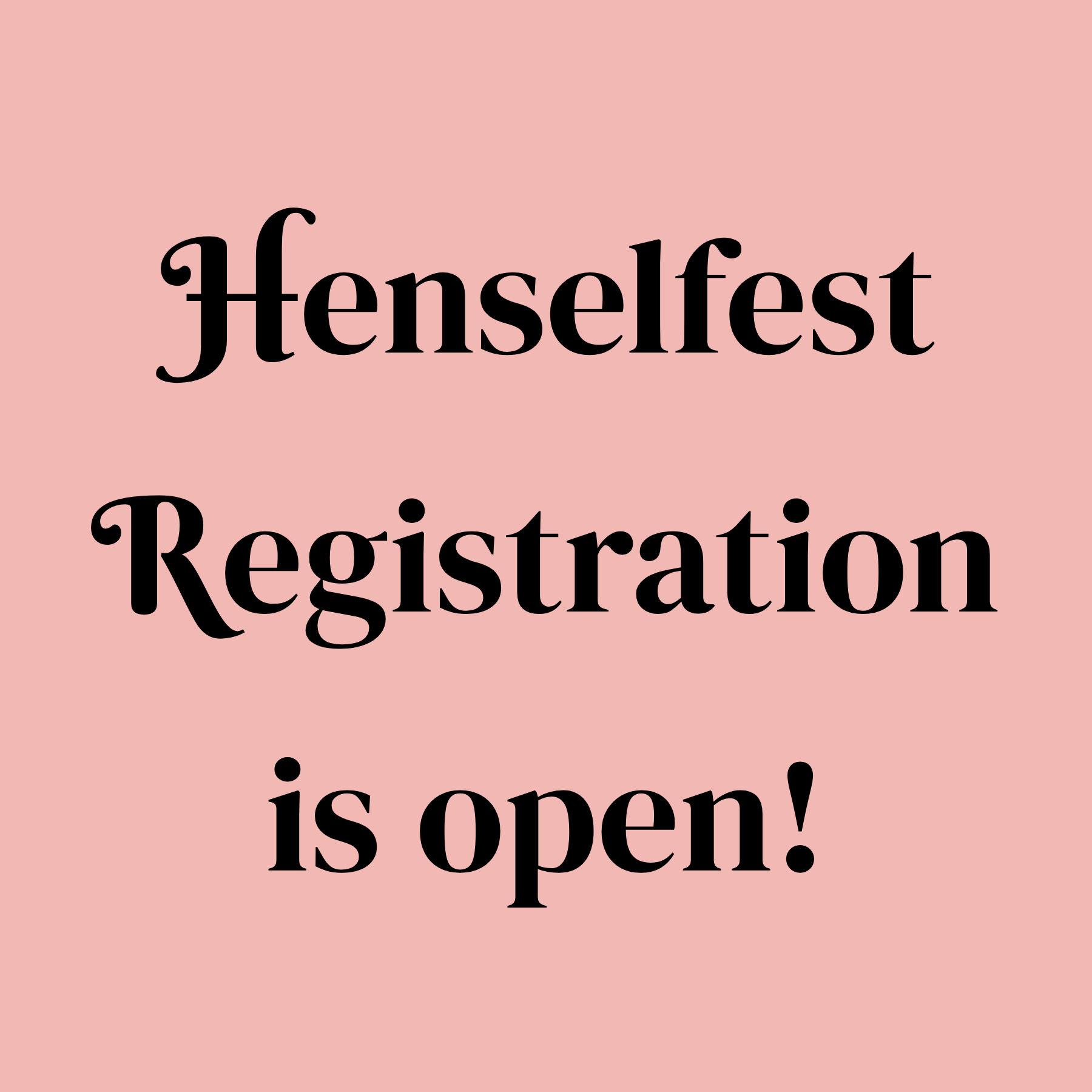 Registration is open!