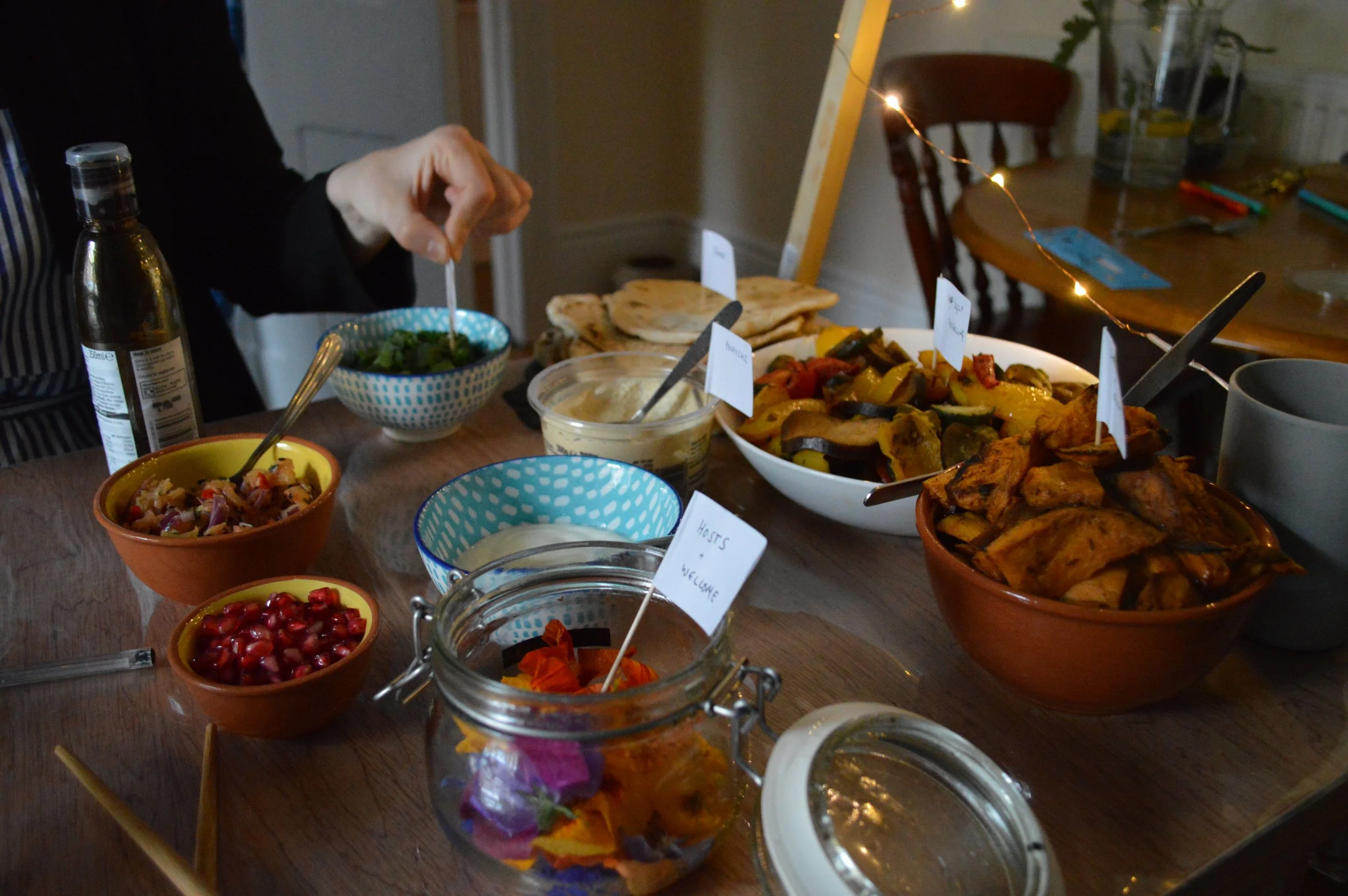 Each item of food was labelled to represent a different element of the 'Seedbed Summer Gathering'.