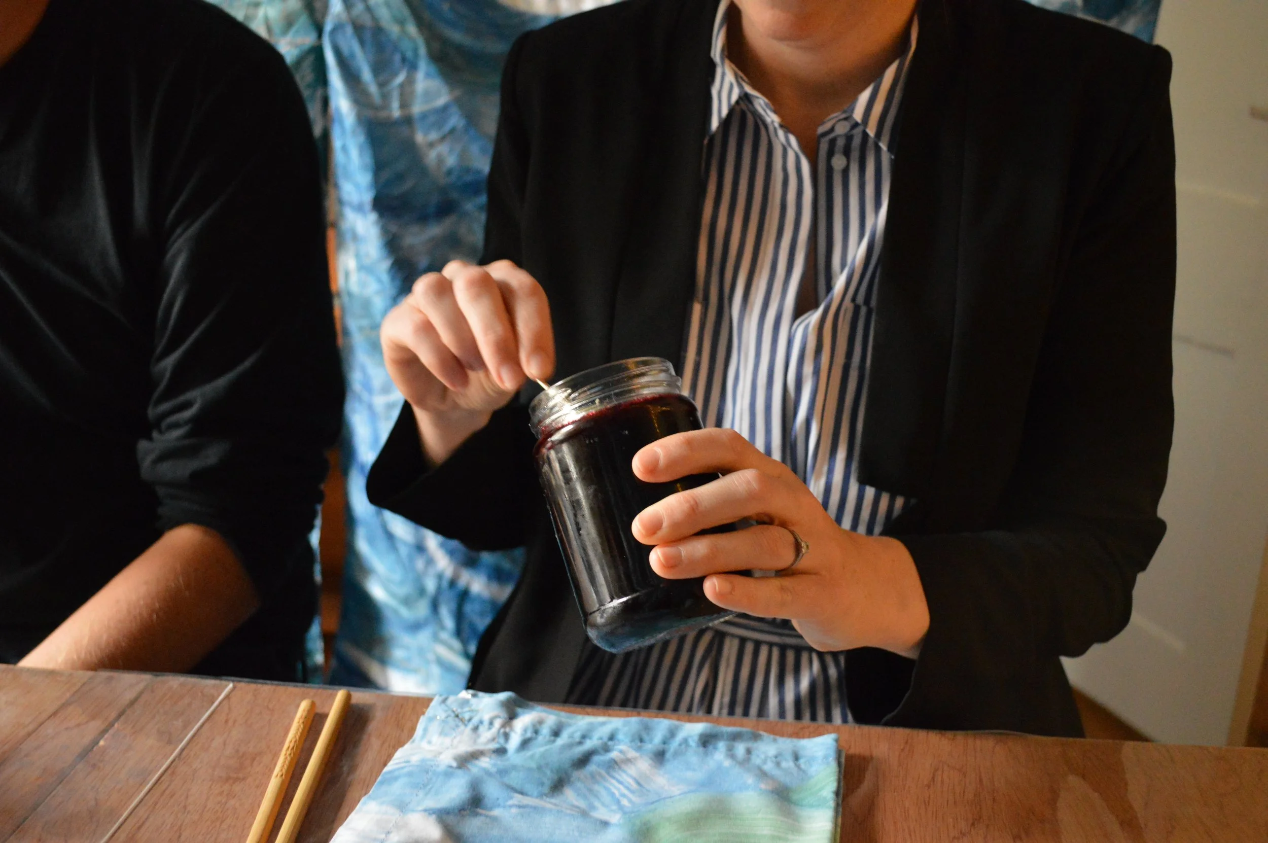 Ana Pravacki inspired dinner starter. Everyone ate a spoonful of jam when they came in to promise they would only speak words of sweetness during the evening and on leaving the tent - a Serbian tradition. 