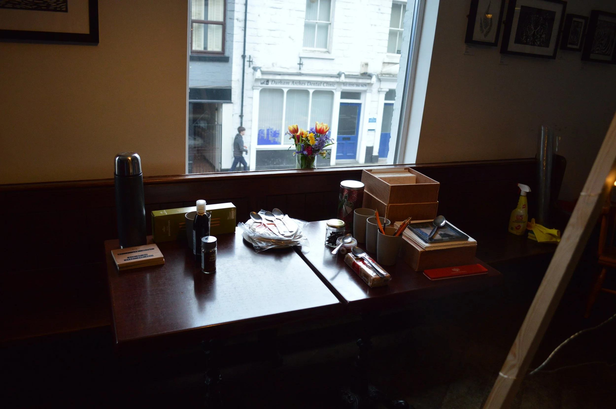 I set my host table up so that it was visible to the guests. They could see my preparations. 