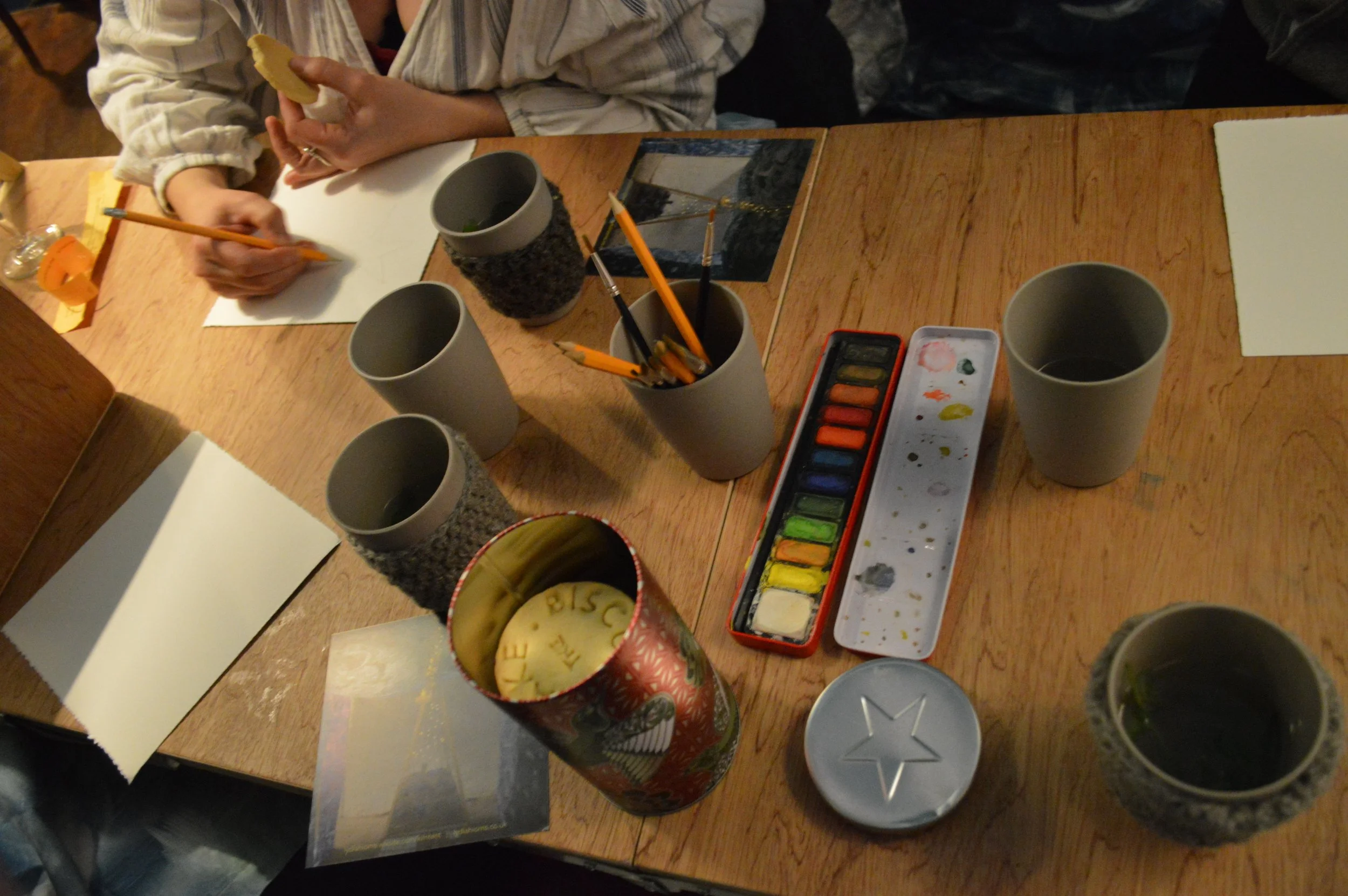 Afters: tea and biscuits - hospitality in the day to day. Each guest created their own recipe card for hospitality. 