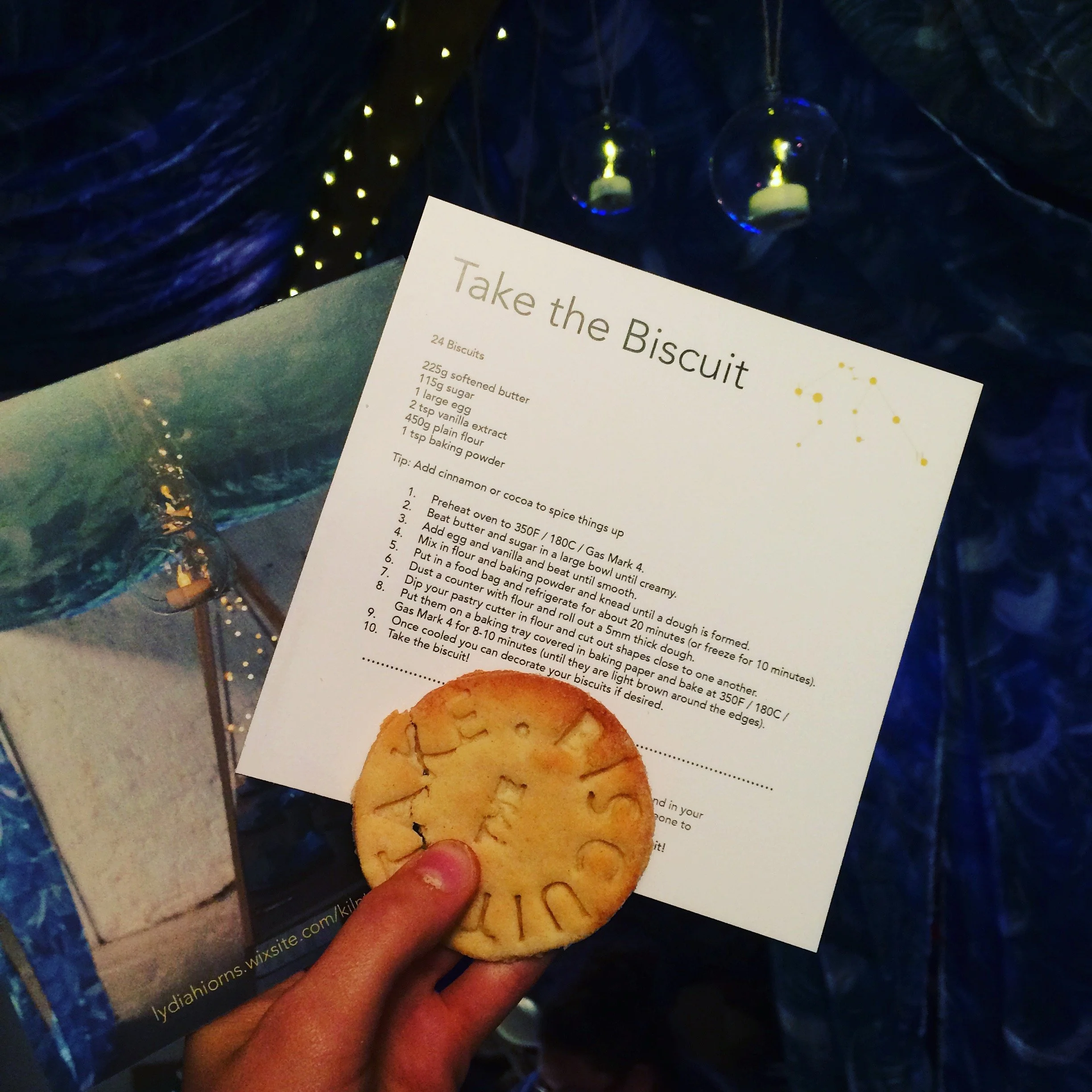 Everyone who took part received a 'Taking the Biscuit' biscuit and recipe card to encourage them to invite someone to share a homemade biscuit and cuppa in their own homes.
