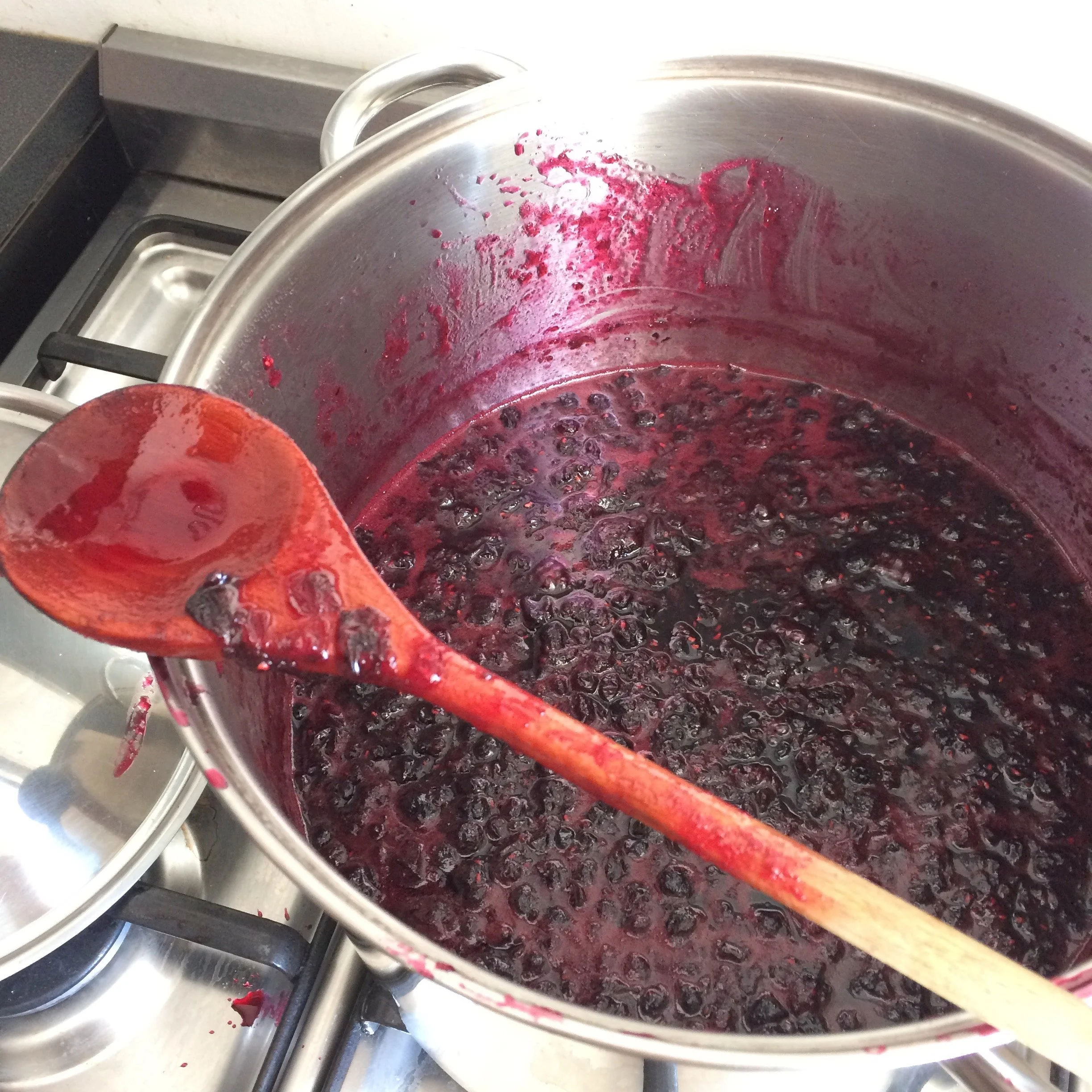 Making jam together.