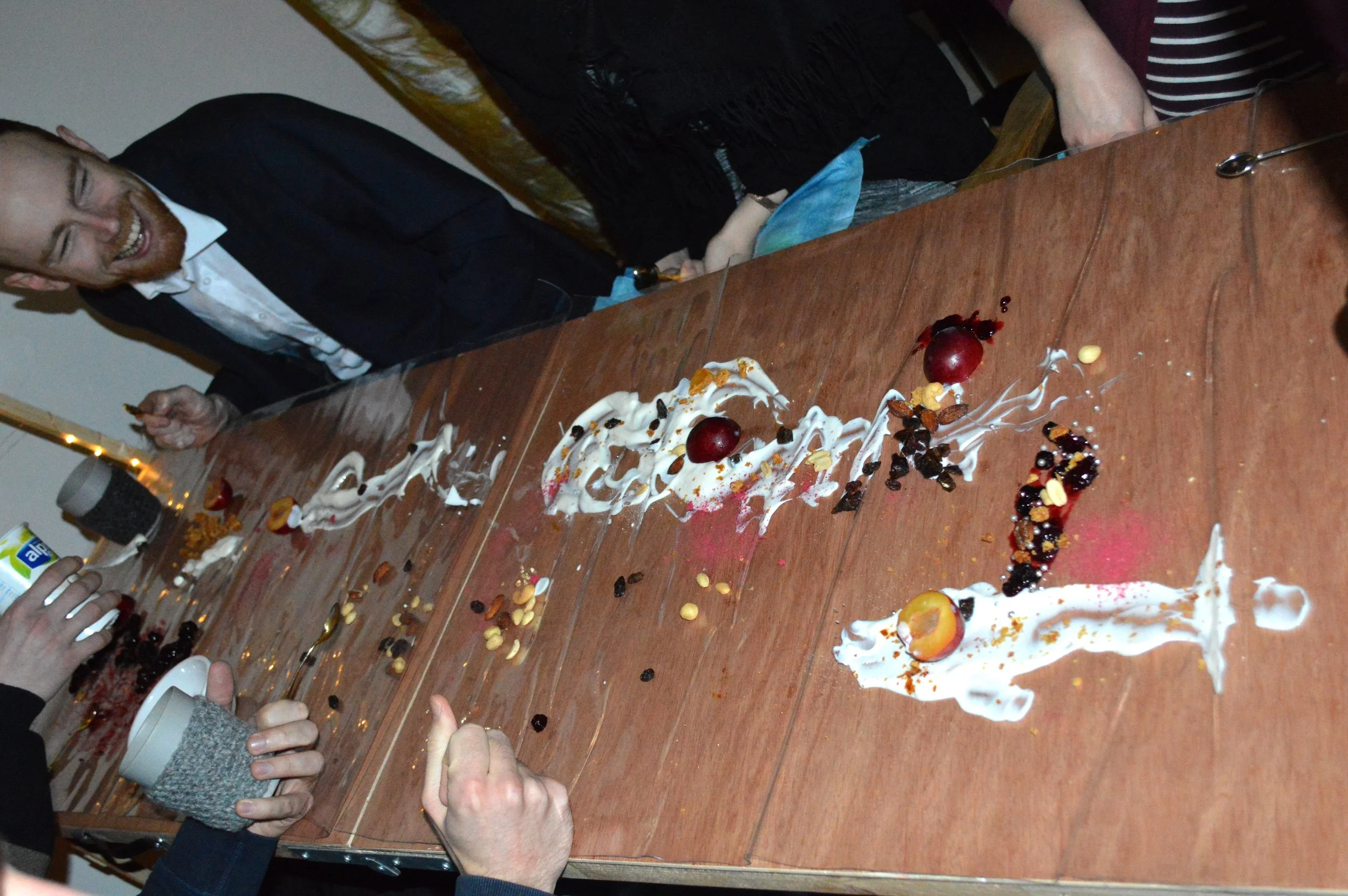 Dessert caused for a lot of laughter and fun.