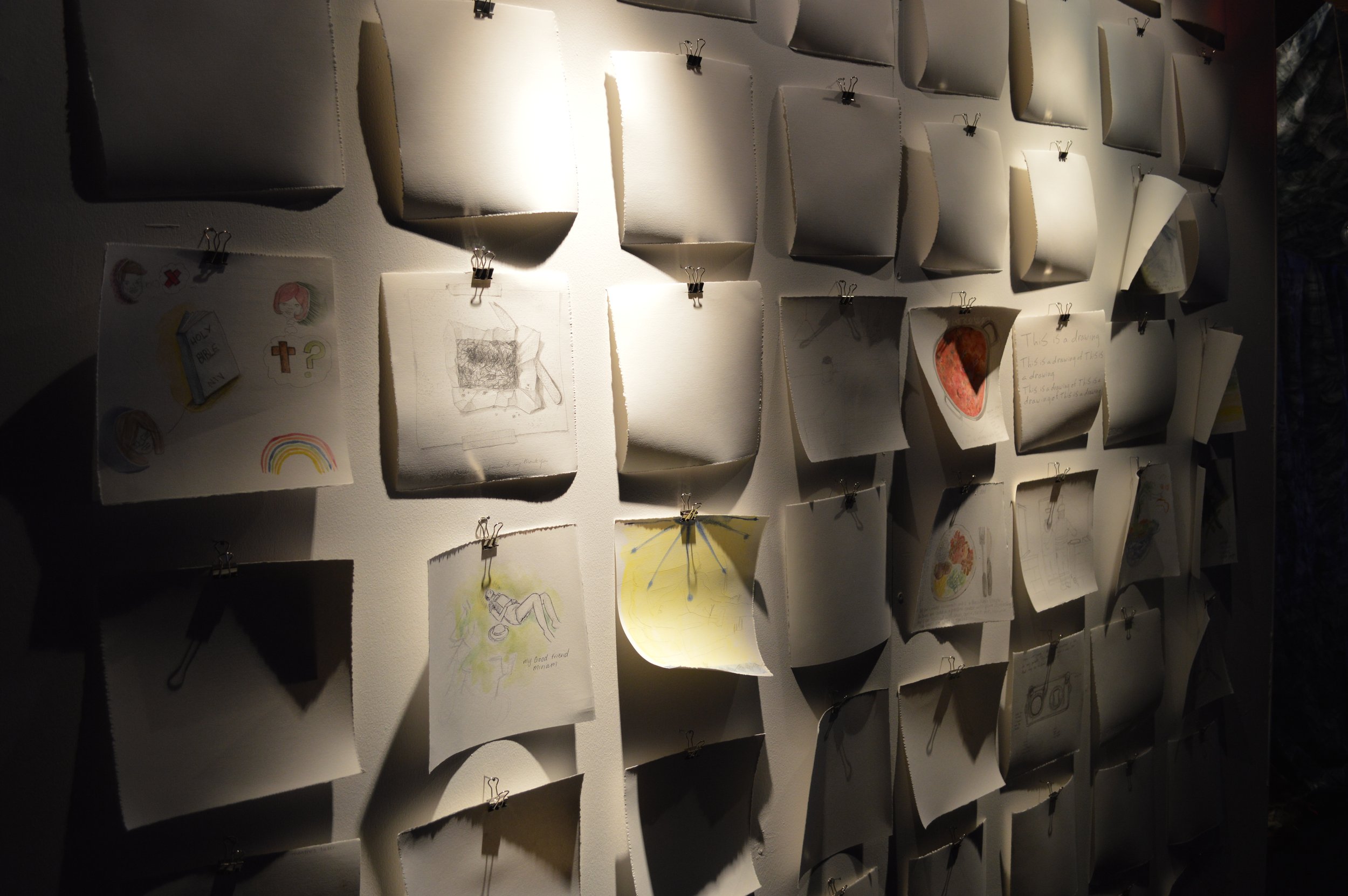 Finished recipe cards were hung back on the wall. At the end of the week they joined the KILN recipe card archive. 