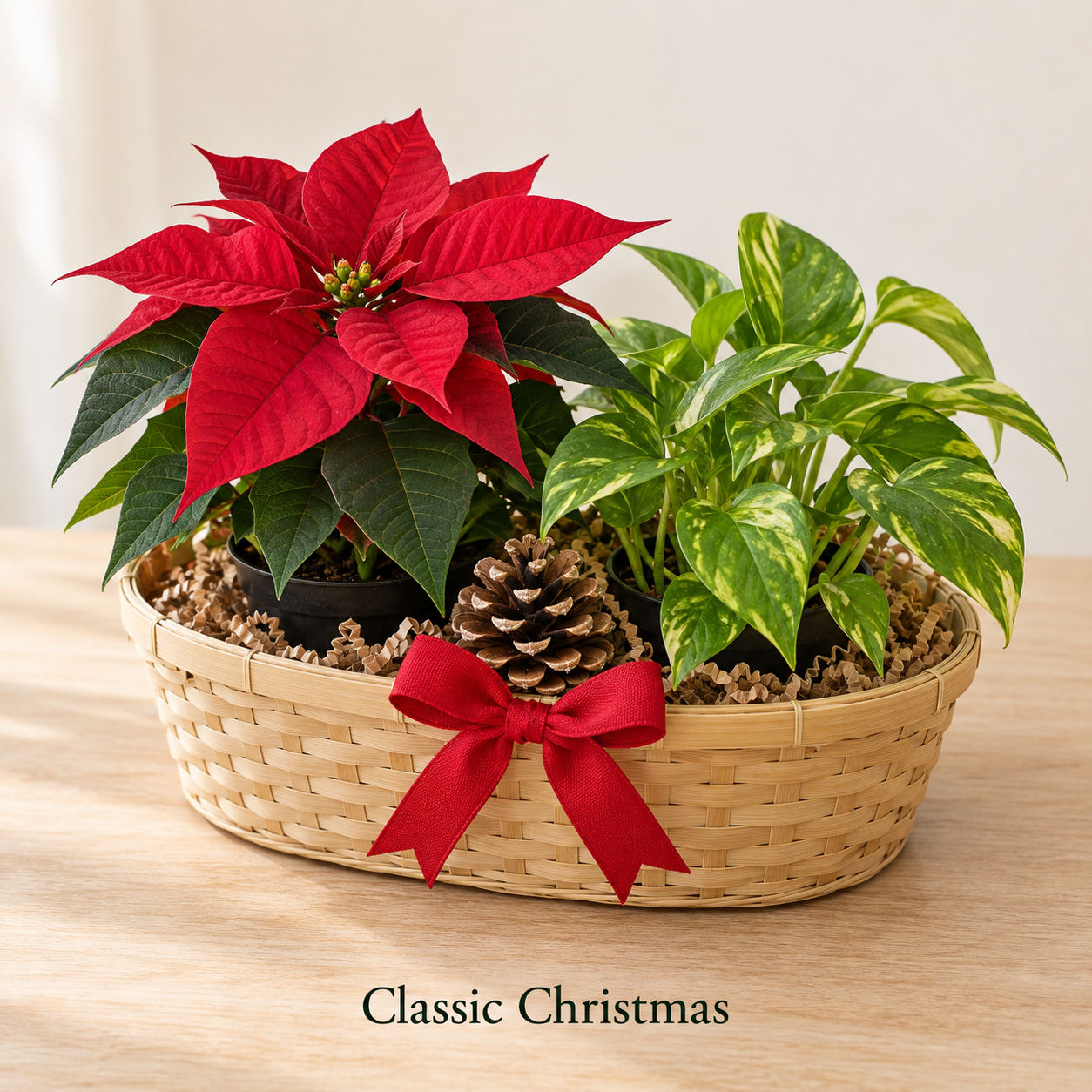 Classic Christmas Holiday Basket — Preorder