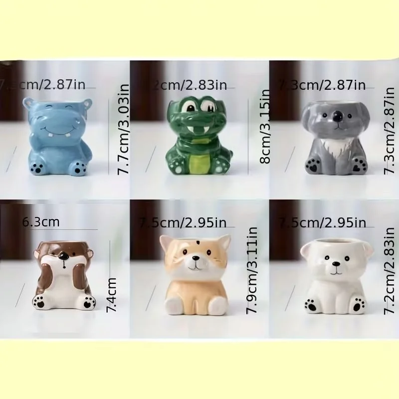 2.5" Painted Animal Planter