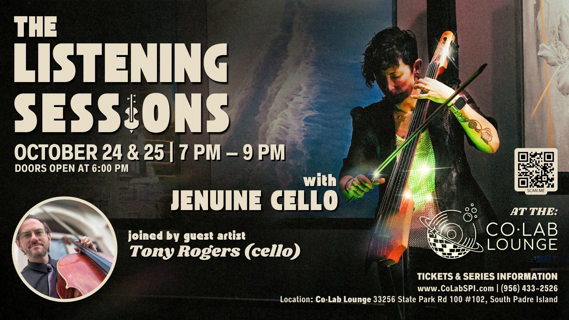 Listening Sessions #1 w/Tony Rogers and Jenuine Cello