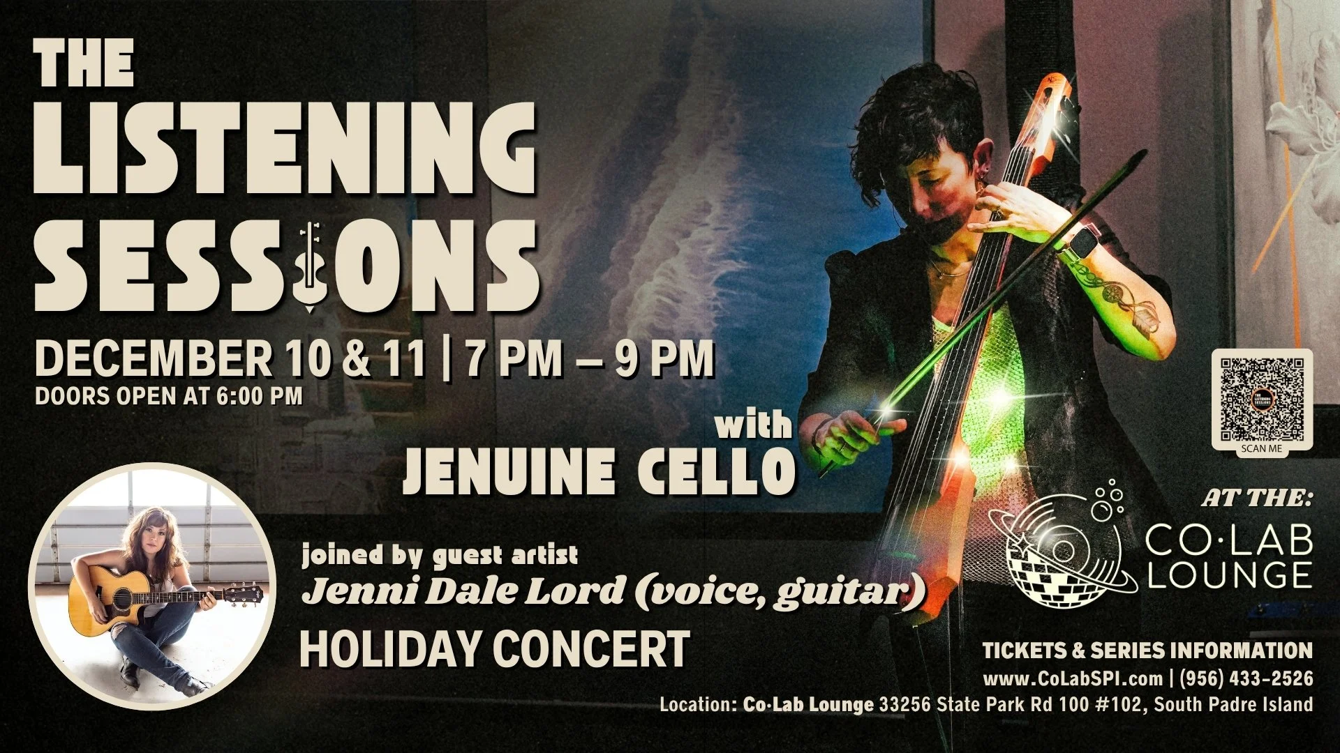 Listening Sessions #3: A Holiday Show with Jenni Dale Lord and Jenuine Cello