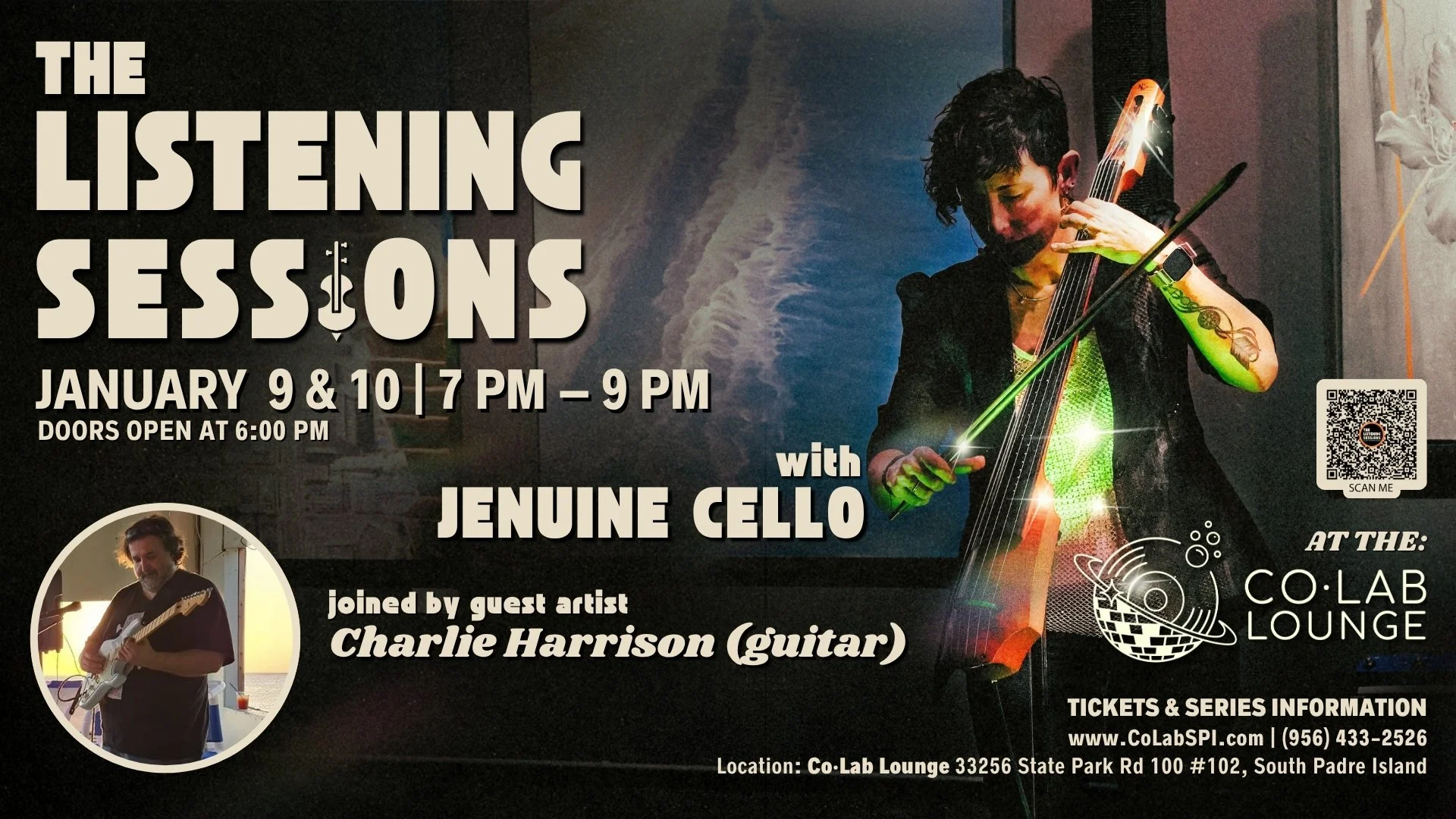 Listening Sessions #4: with Charlie Harrison (guitar) and Jenuine Cello