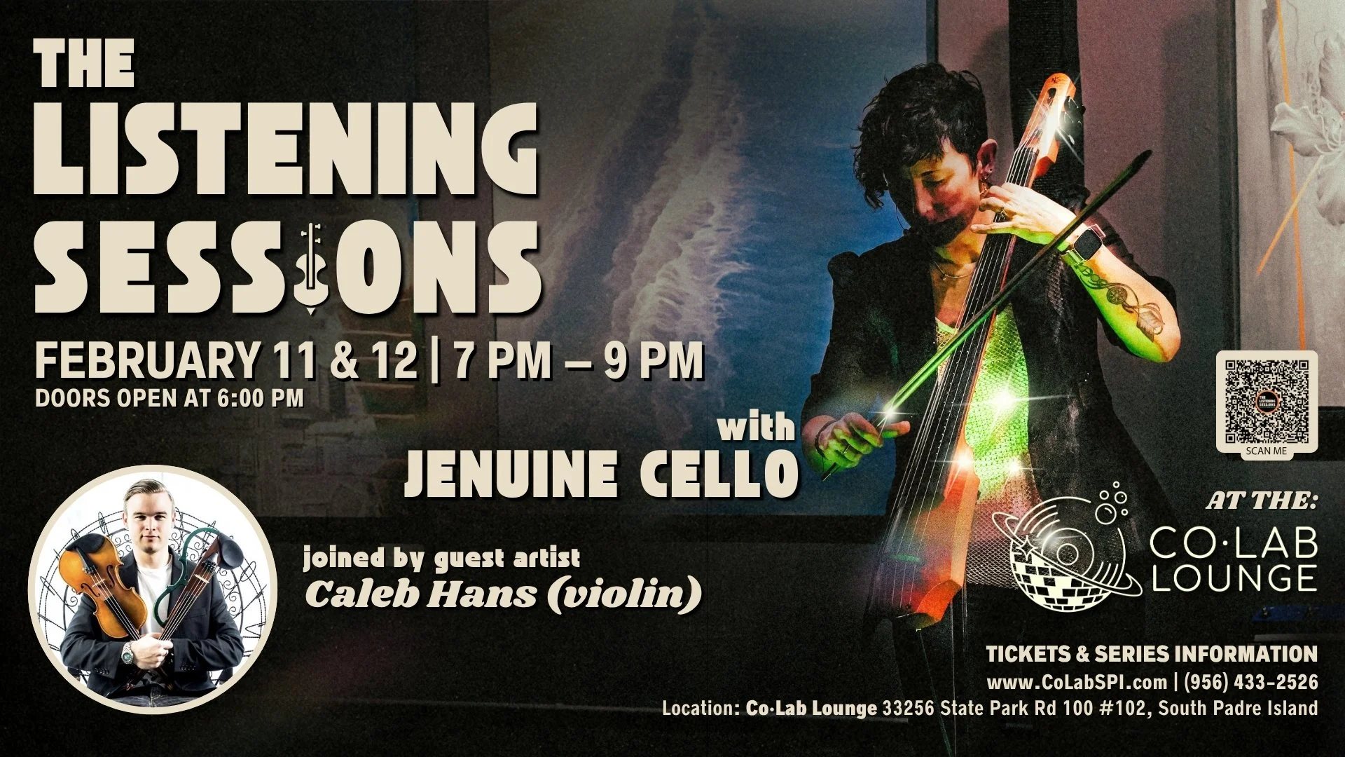 Listening Sessions #6: with Caleb Hans (violin) and Jenuine Cello