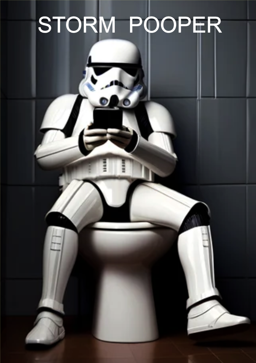 Star Wars - sat on the toilet bathroom fun