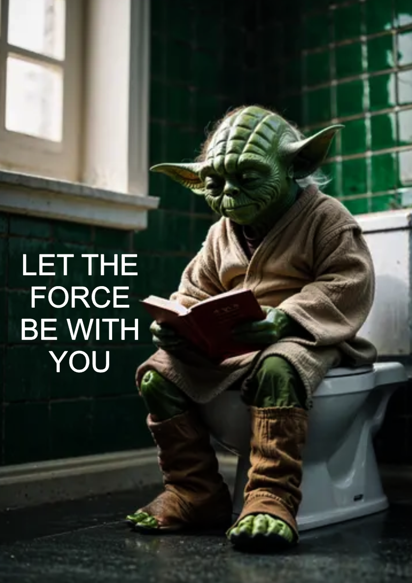 Star Wars - sat on the toilet bathroom fun
