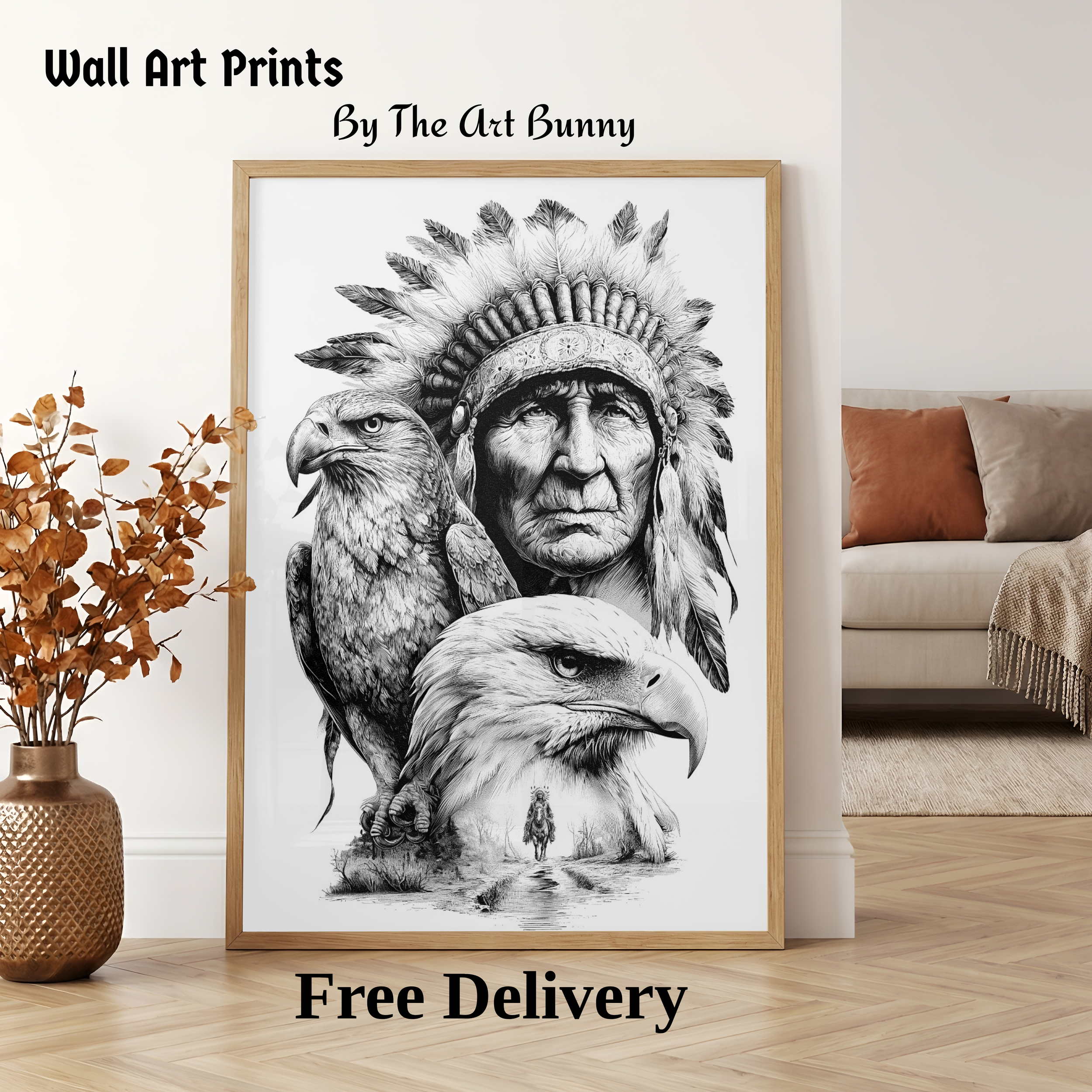 Native American Chief Wall Art Print