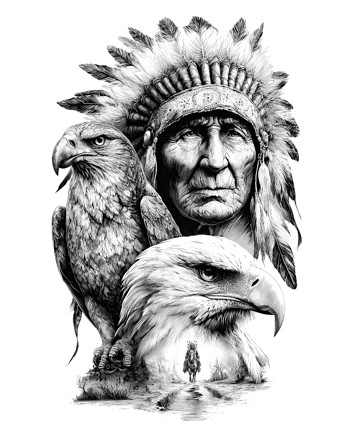 Native American Chief Wall Art Print