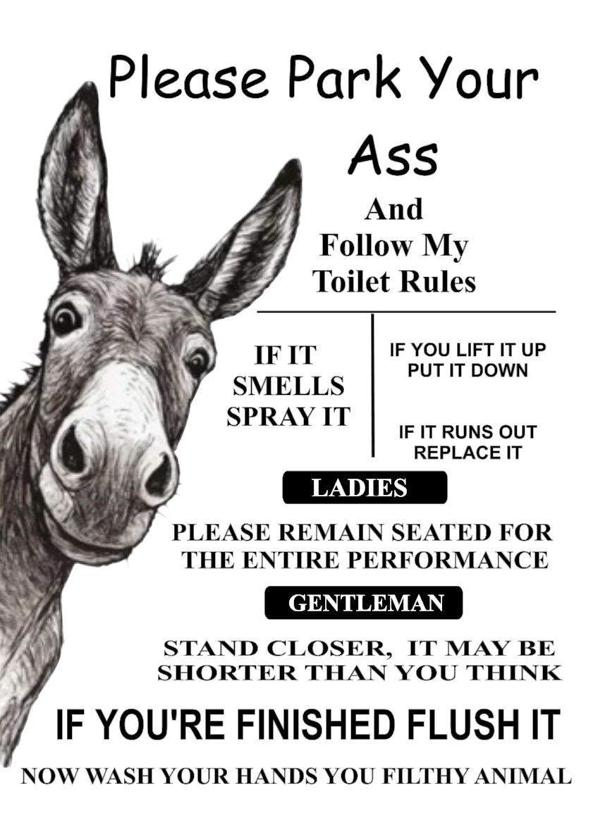Donkey Toilet Rules