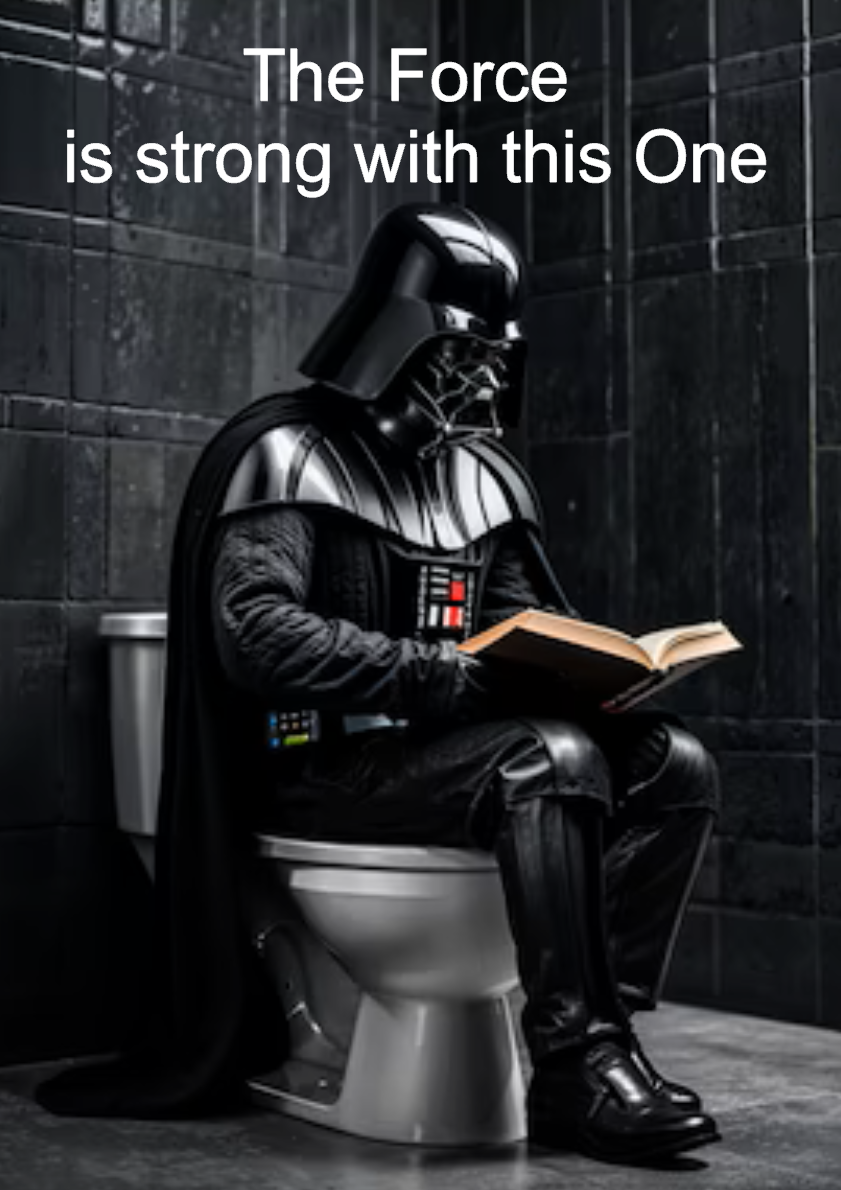 Star Wars - sat on the toilet bathroom fun