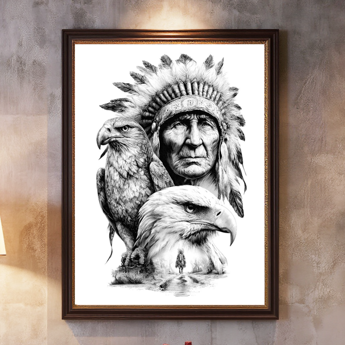Native American Chief Wall Art Print