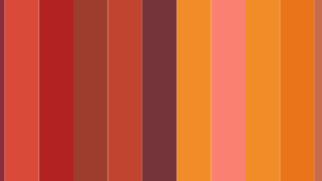 A series of vertical color bars in shades of red, orange, and brown.