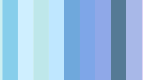 A gradient of vertical color bars ranging from light blue to dark blue.