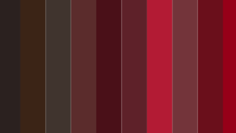 A palette of vertical red and brown shades.