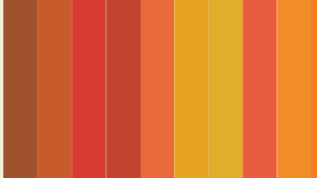 Colorful vertical stripes in shades of red, orange, yellow, and gold.