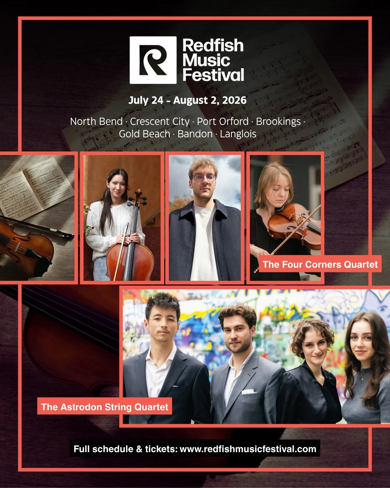 Since 2021, the Redfish Music Festival has grown into an educational force. Through our summer fellowship program, mentorship from professional artists, and visits to local schools, we're building a classical music culture along this remote stretch o