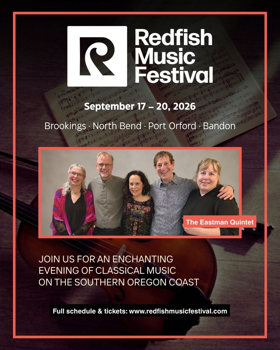 Decades ago, five musicians met at the Eastman School of Music. This September they reunite on the South Coast for a series of concerts with the Redfish Music Festival! 🌊🎻

It starts with a free preview concert: Music &amp; Wine Tasting at Hawthorn