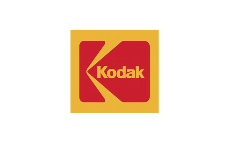Kodak logo with yellow background and red icon