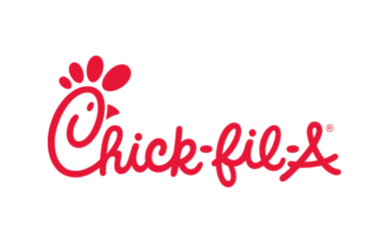 Red script logo of Chuck E. Cheese with a mouse face inside a circle on a black background.