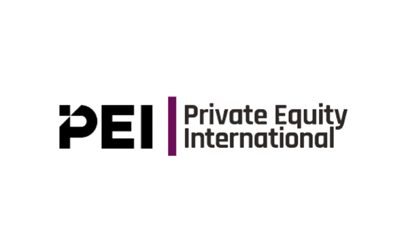 Pride of Equity International logo with purple and black text on a black background.