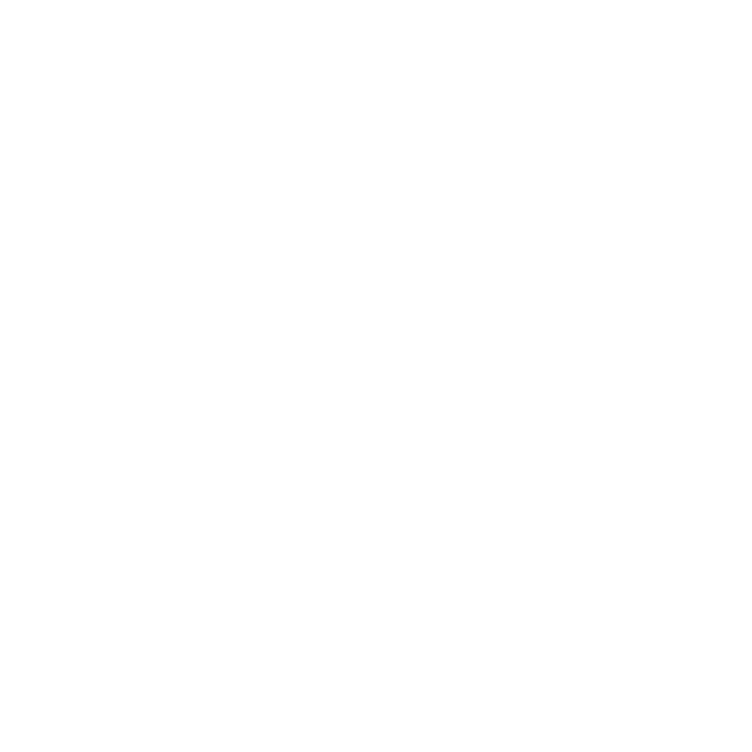 White line drawing of a light bulb with rays emitting from it on a black background.