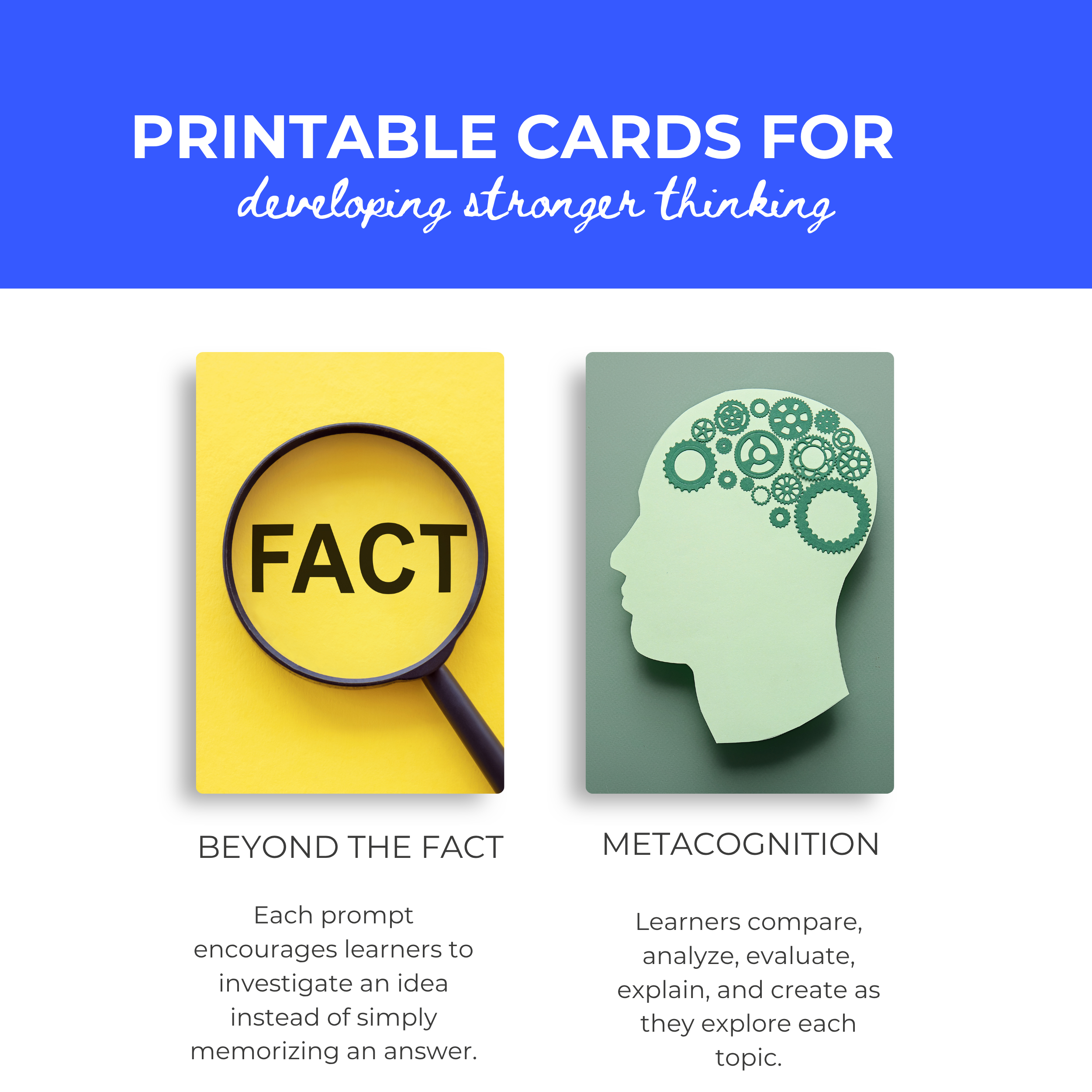 Printable Physical Science Wonder Cards featuring atoms, chemical reactions, matter, energy, motion, gravity, sound, light, simple machines, and Newton’s laws for grades 5–9.