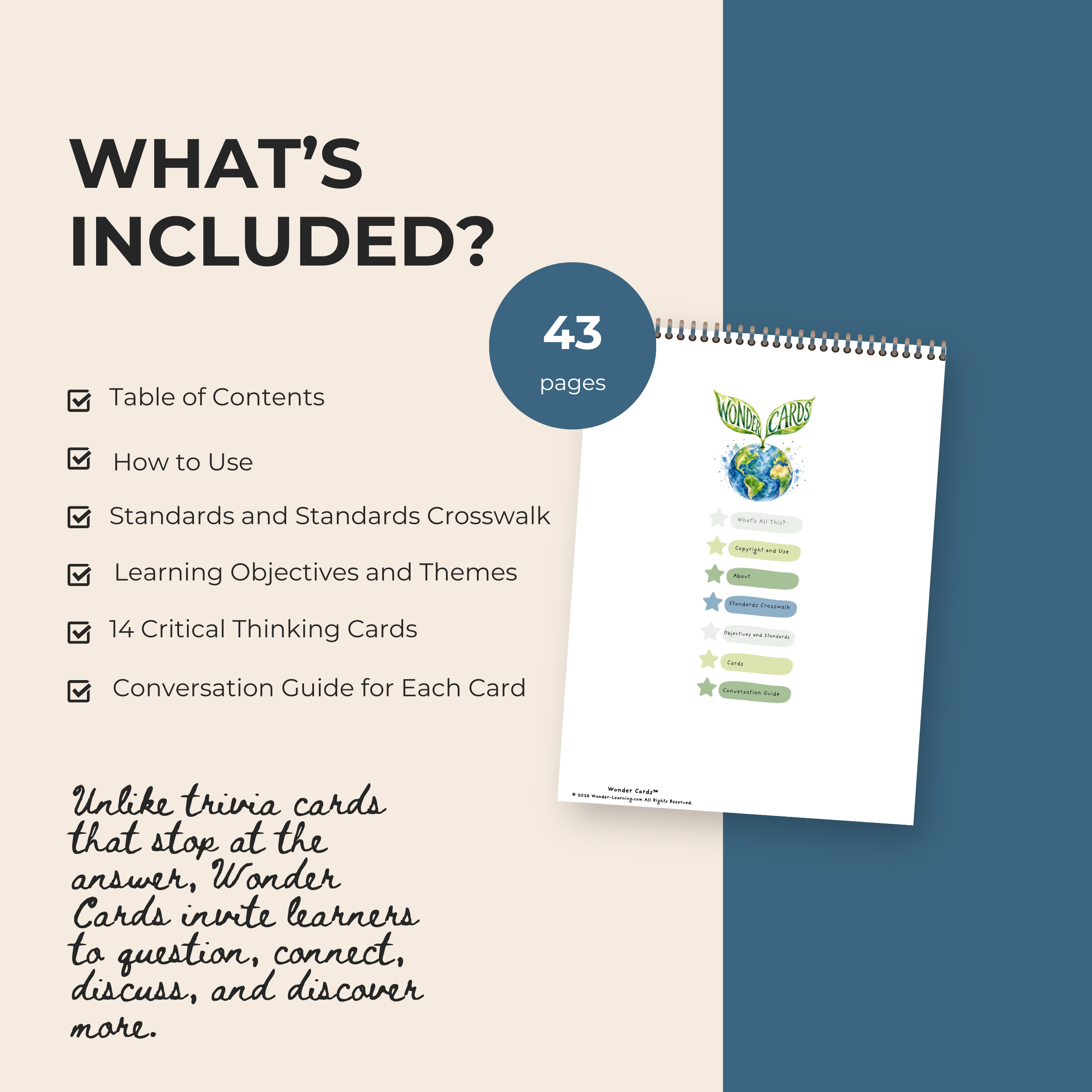 Printable People and Places Wonder Cards featuring maps, borders, migration, language, culture, navigation, identity, and geography-based critical thinking activities for grades 5–10.