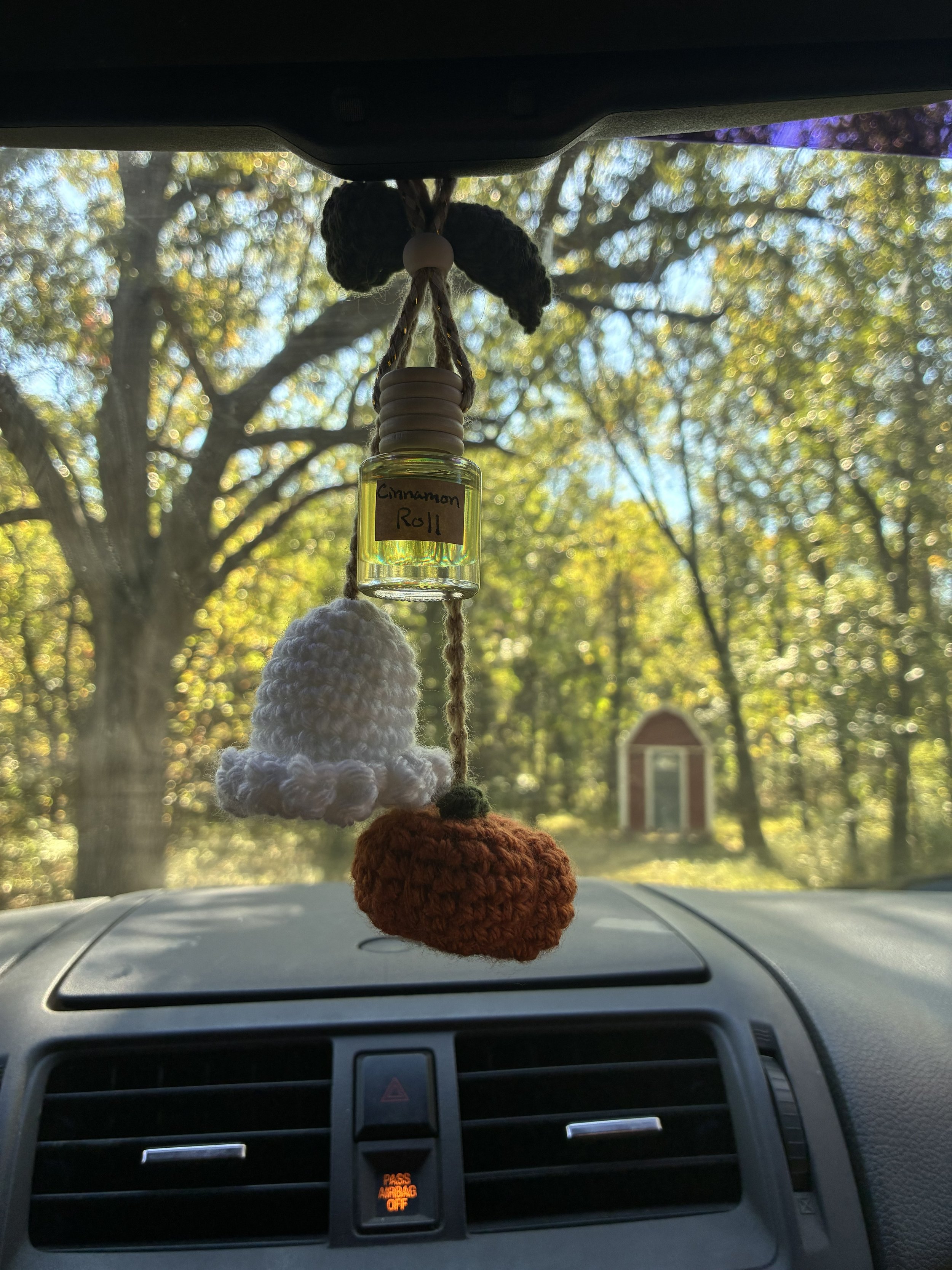 Crochet Pumpking & Ghost Mirror Hanger